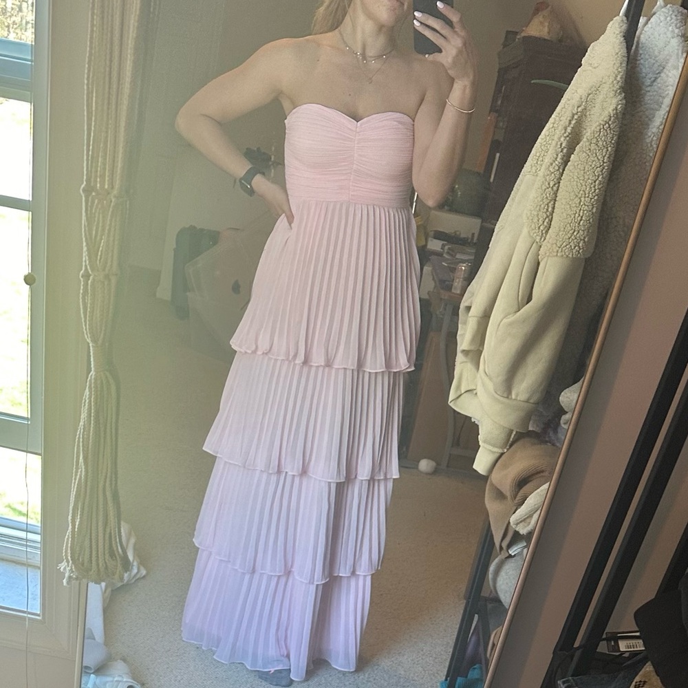 COPY - Beautiful three tier pink maxi dress, perfect for bridesmaid or wedding …